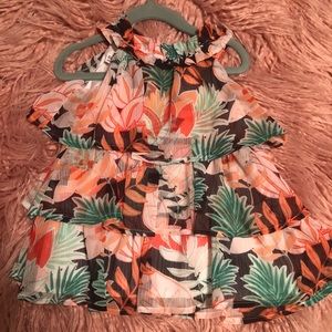 Janie & jack floral chiffon layered infant dress